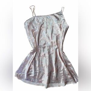 Avon Intimates Vintage Pink Satin Asymmetrical Slip Dress